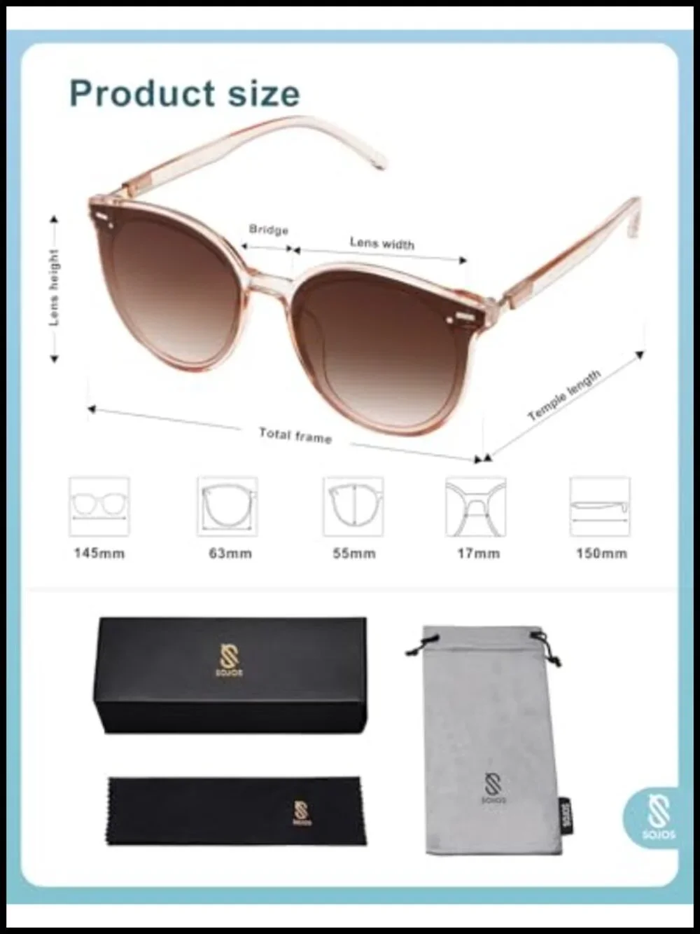 Classic Round Retro Vintage Shades Large Frame Sunnies UV400 Protection